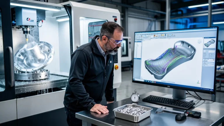 Mastercam 2026 sur pièce 5 axes en atelier CNC, test du gain de temps mesuré