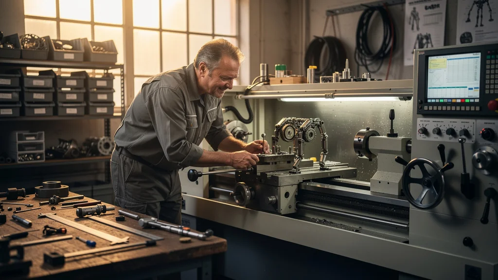 Découverte en démontant une poupée mobile après usage prolongé d’un tour numérique vs centre d’usinage traditionnel