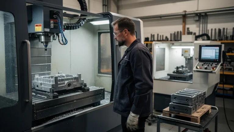 5 axes vs 3 axes : machine CNC en atelier, illustrant pourquoi la 5 axes n'est pas toujours plus rentable.