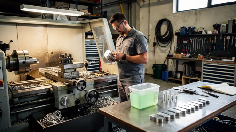 Test d'un fluide de coupe biodégradable en atelier, résultats après 6 semaines sur machine